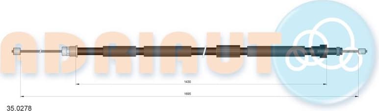 Cable handbrake 35.0278 - image 2