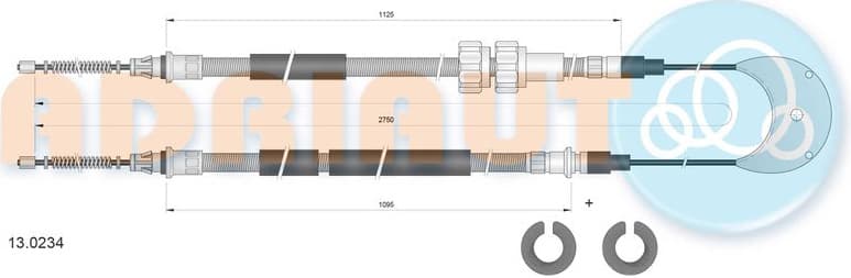 Cable Pull, parking brake 13.0234