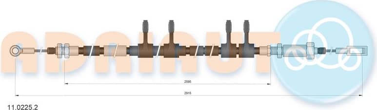 Cable handbrake 11.0225.2 - image 2