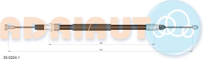 Cable handbrake 35.0224.1 - image 2