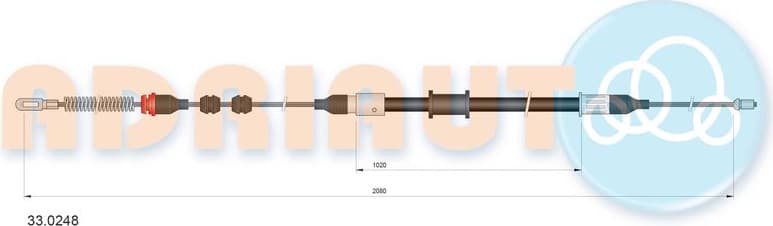 Cable handbrake 33.0248 - image 2