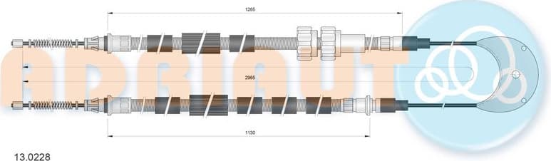 Cable Pull, parking brake 13.0228
