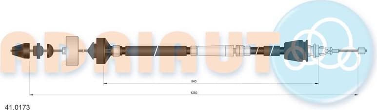 Cable Pull, clutch control 41.0173