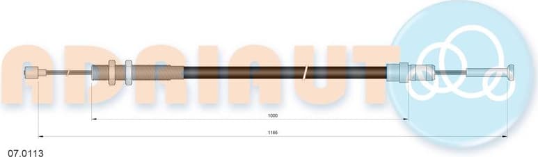 Cable Pull, clutch control 07.0113