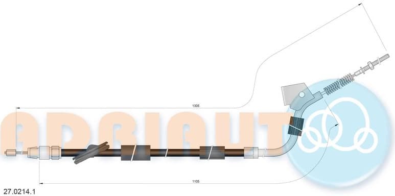 Cable Pull, parking brake 27.0214.1