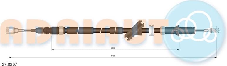 Cable handbrake 27.0297 - image 2