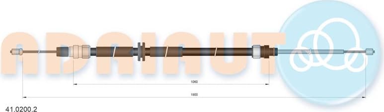 Cable Pull, parking brake 41.0200.2
