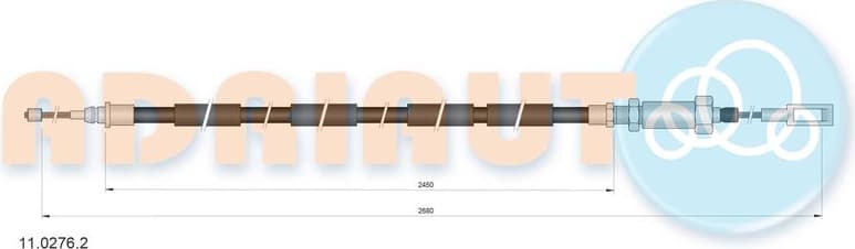 Cable Pull, parking brake 11.0276.2