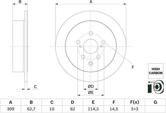 Brake Disc 0 986 479 G61