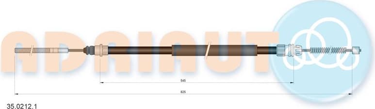 Cable handbrake 35.0212.1 - image 2