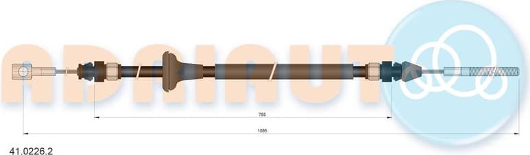 Cable Pull, parking brake 41.0226.2