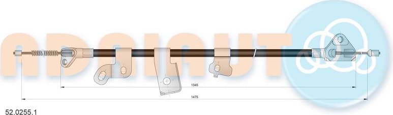Cable handbrake 52.0255.1 - image 2