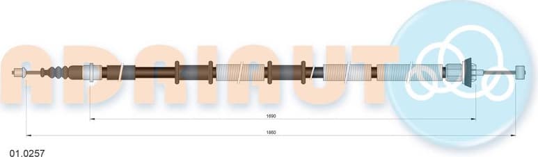 Cable Pull, parking brake 01.0257