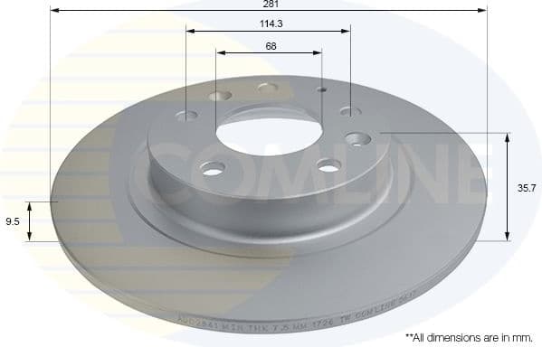 Brake Disc COATED ADC2841 - image 2