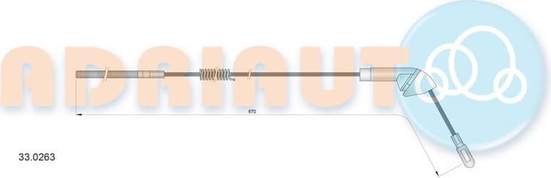 Cable Pull, parking brake 33.0263