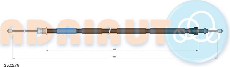 Cable handbrake 35.0279 - image 2