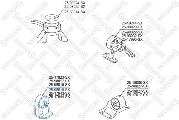 Mounting, engine 25-98018-SX - image 2