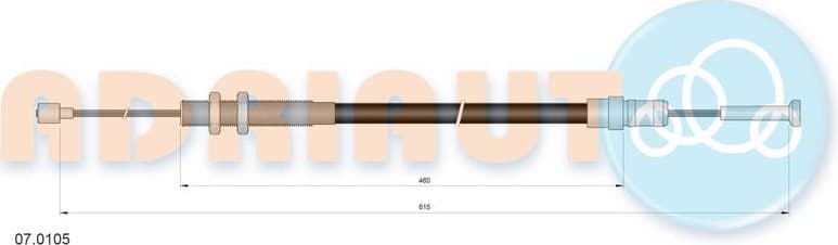 Cable Pull, clutch control 07.0105