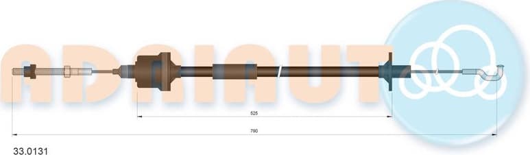 Cable Pull, clutch control 33.0131