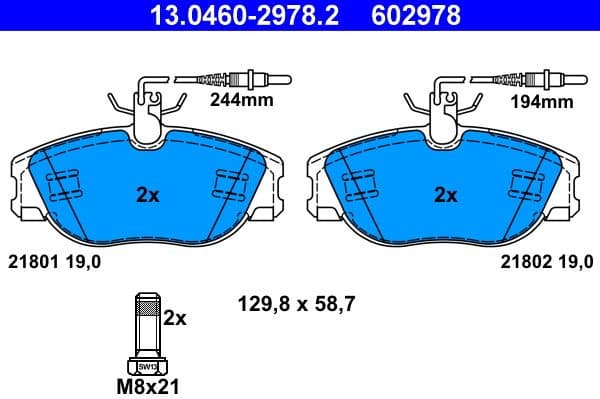 Brake Pad Set, disc brake 13046029782