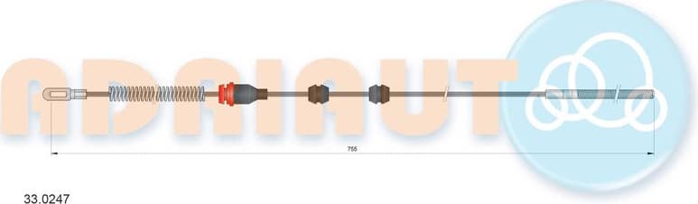 Cable handbrake 33.0247 - image 2