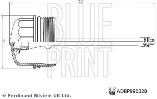 Cap, oil filter housing Blue Print Solution ADBP990028