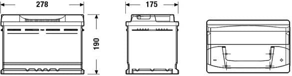Starter Battery EXCELL ** EB740 - image 2