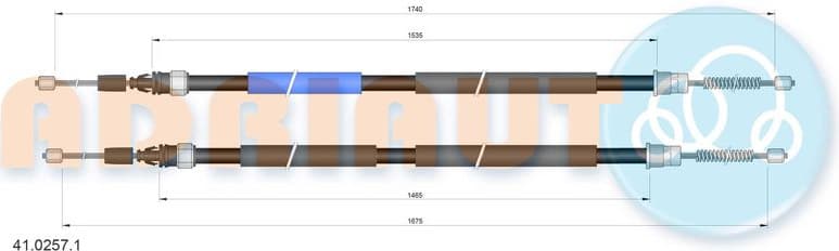 Cable handbrake 41.0257.1 - image 2