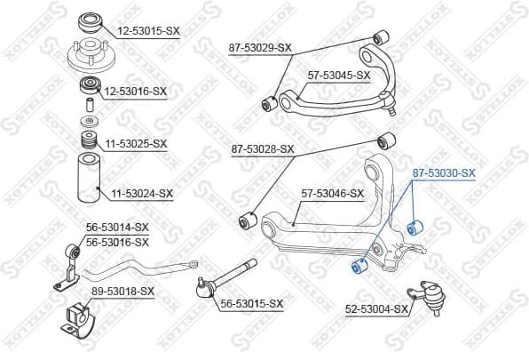 Mounting, control/trailing arm 87-53030-SX - image 2