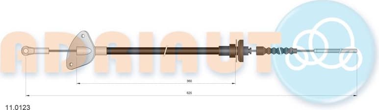 Cable Pull, clutch control 11.0123