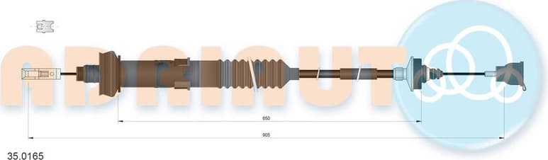 Cable Pull, clutch control 35.0165