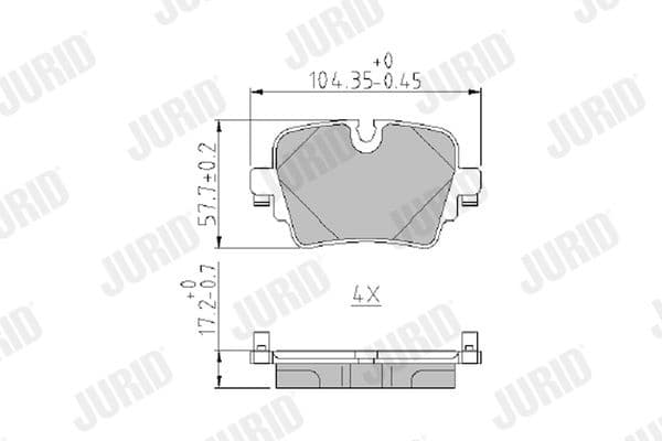 Brake Pad Set, disc brake 573971J
