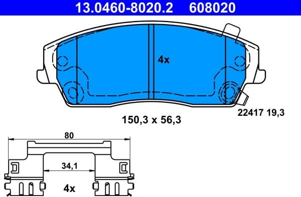 Brake Pad Set, disc brake 13046080202