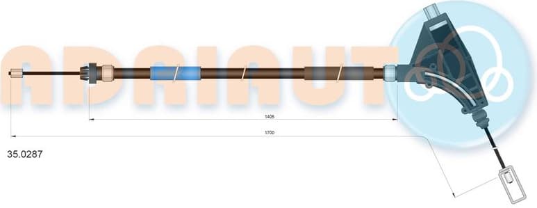 Cable handbrake 35.0287 - image 2