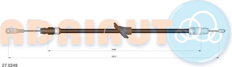 Cable Pull, parking brake 27.0249