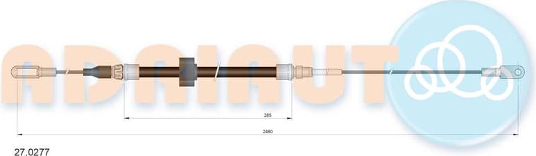 Cable handbrake 27.0277 - image 2
