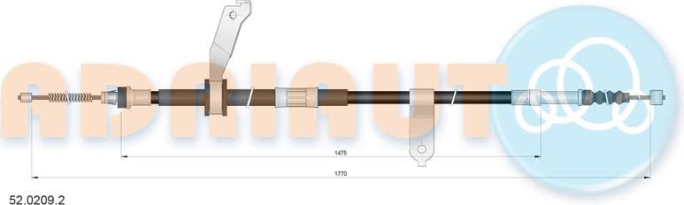 Cable handbrake 52.0209.2