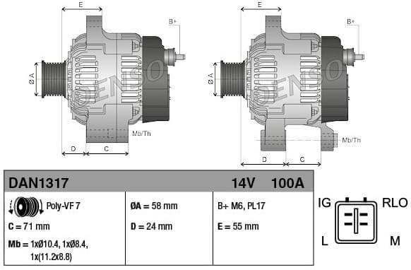 Alternator DAN1317