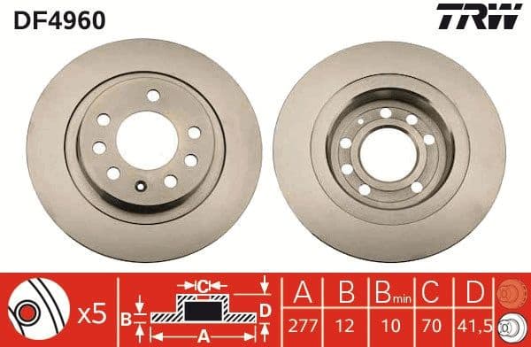 Brake Disc DF4960 - image 2