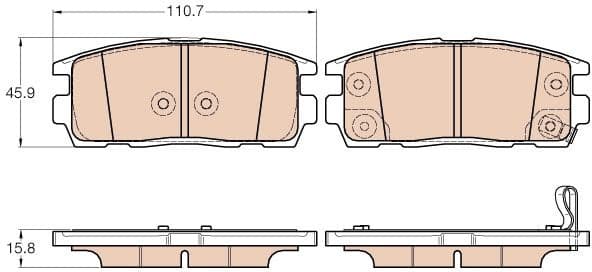 Brake Pad Set, disc brake GDB3566 - image 2