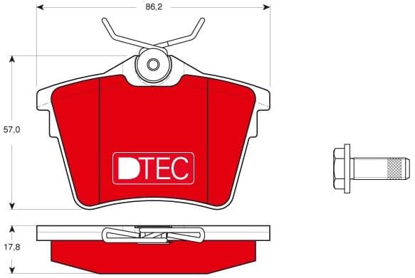 Brake Pad Set, disc brake DTEC COTEC GDB1596DTE - image 2
