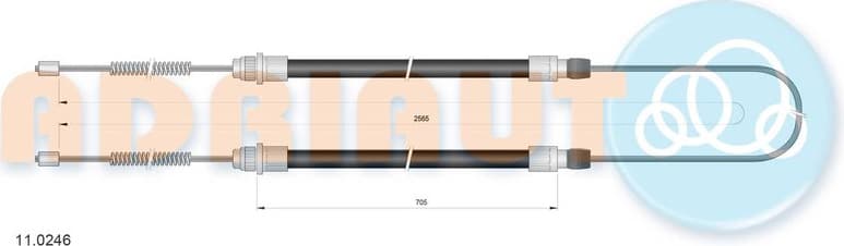Cable Pull, parking brake 11.0246