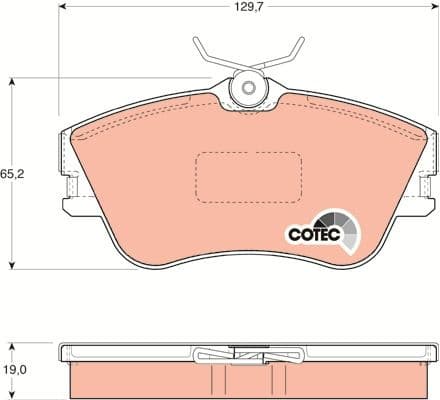 Brake Pad Set, disc brake COTEC GDB1092 - image 4