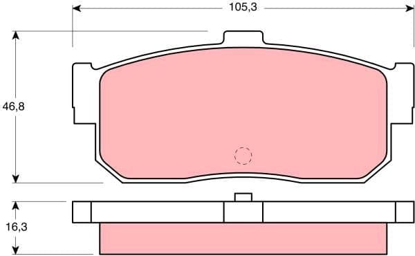 Brake Pad Set, disc brake GDB1172 - image 2