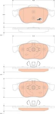 Brake Pad Set, disc brake COTEC GDB1823 - image 3