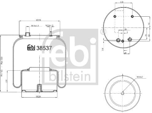 Bellow, air suspension 38537
