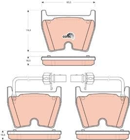 Brake Pad Set, disc brake COTEC GDB1688 - image 3