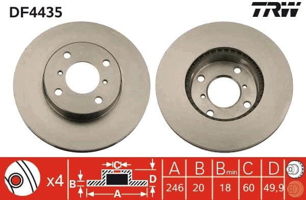 Brake Disc DF4435 - image 3