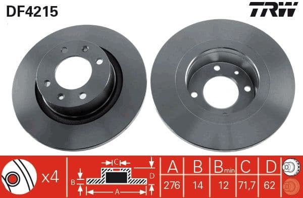 Brake Disc DF4215 - image 3