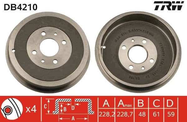 Brake Drum DB4210 - image 3
